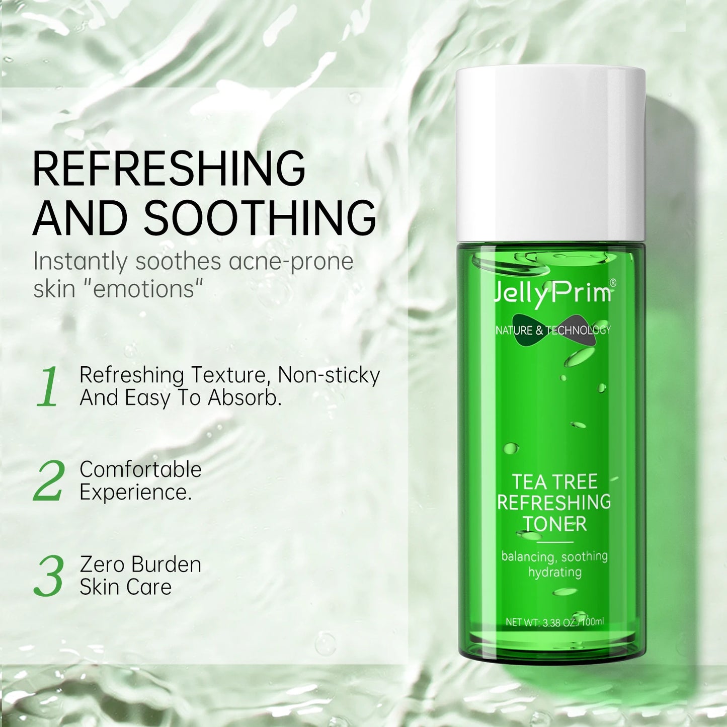 JellyPrim Tea Tree acne Toner Face Emulsions 100ml
