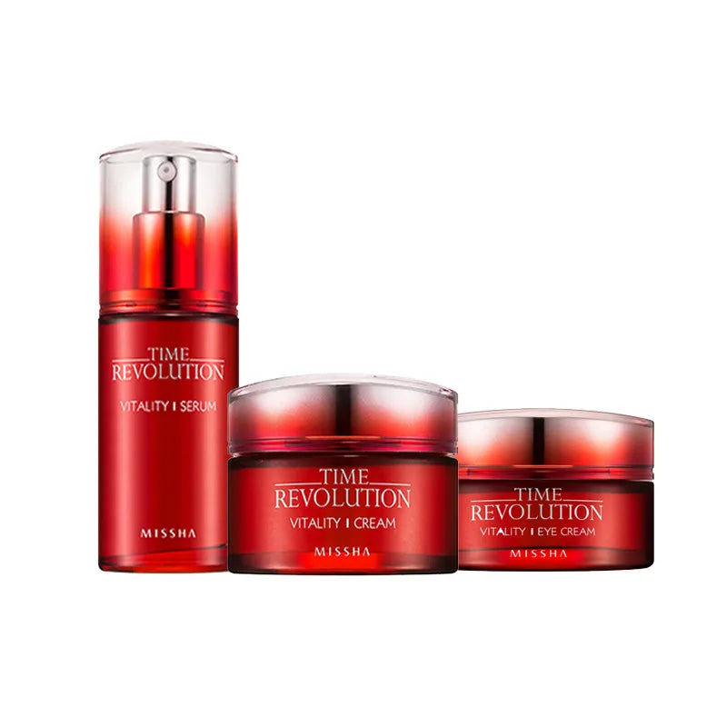 MISSHA Time Revolution Vitality Cream Essence Serum Anti Aging Moisturing Mask