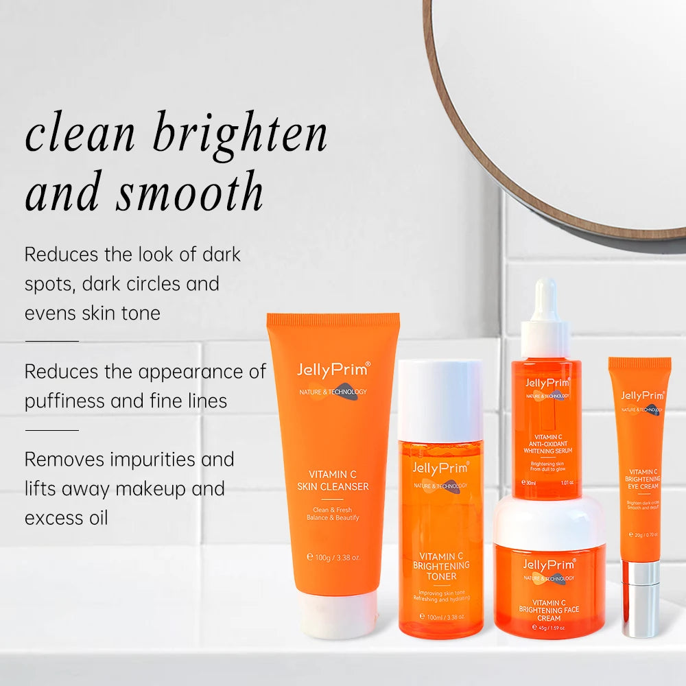 JELLYPRIM Vitamin C Set Face Cream Full Skincare Kit